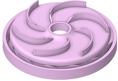 Fig3: 3D CAD inverse design model of the first stage vaned return channel