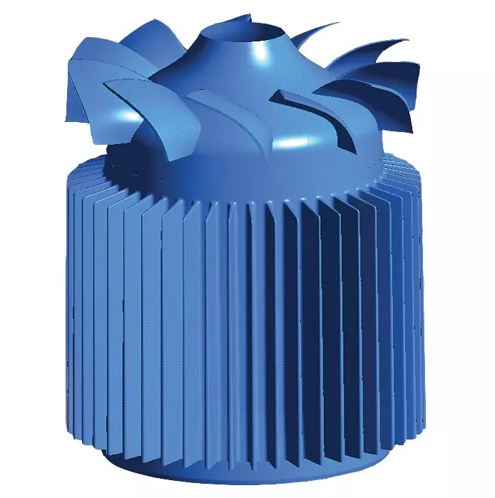 Fig. 1. Fan and cooling fins.