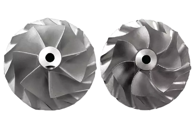 Standard design (left) compared to TURBOdesign1 (right)